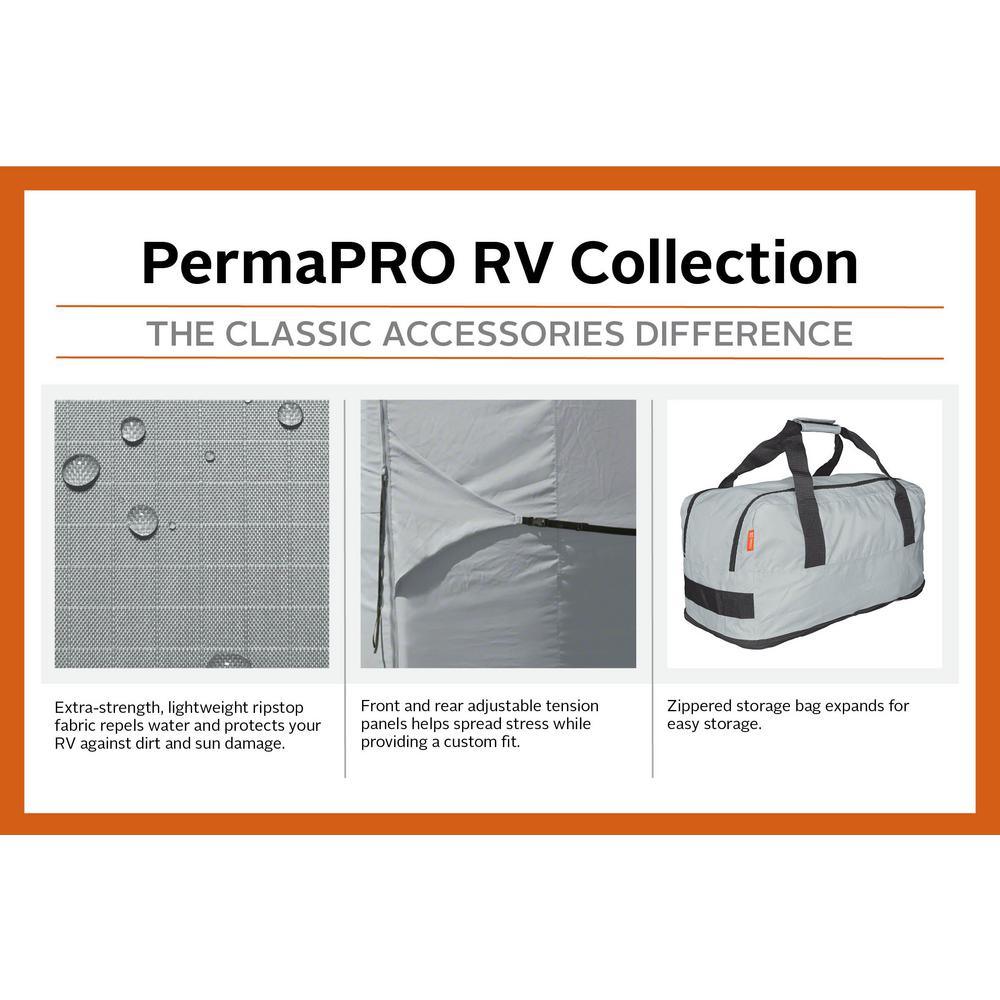 Classic Accessories Over Drive PermaPRO Molded Fiberglass Travel Trailer Cover, Fits up to 8 ft.-10 ft. long RVs - Super Arbor