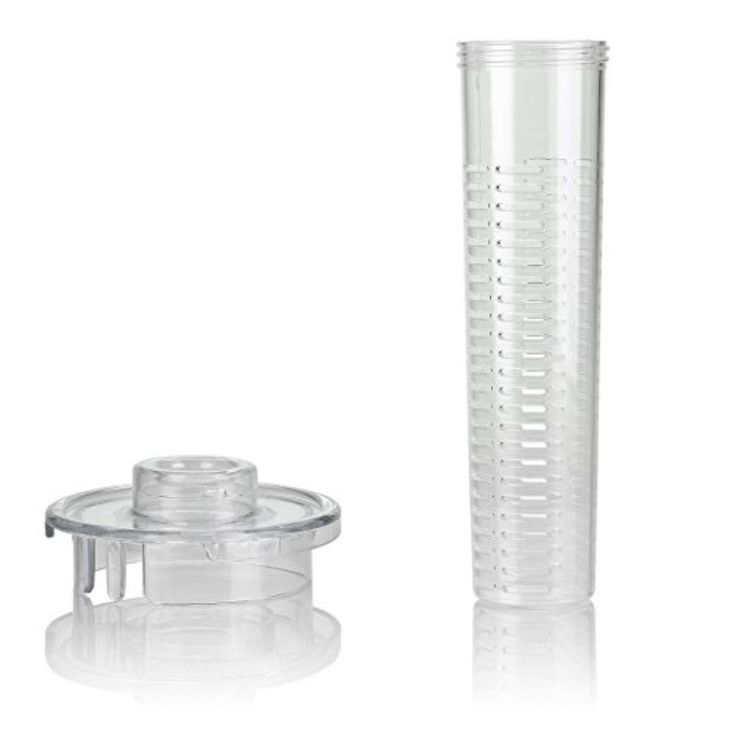 84 fl. oz. Clear Pitcher with Removable Fruit Infuser Rod and Ice Rod, Non-Slip Handle, Drip-Free Spout