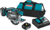 Makita 18V LXT 5-3/8 in. Cordless Metal Cutting Saw Kit (5.0Ah) with Electric Brake and Chip Collector