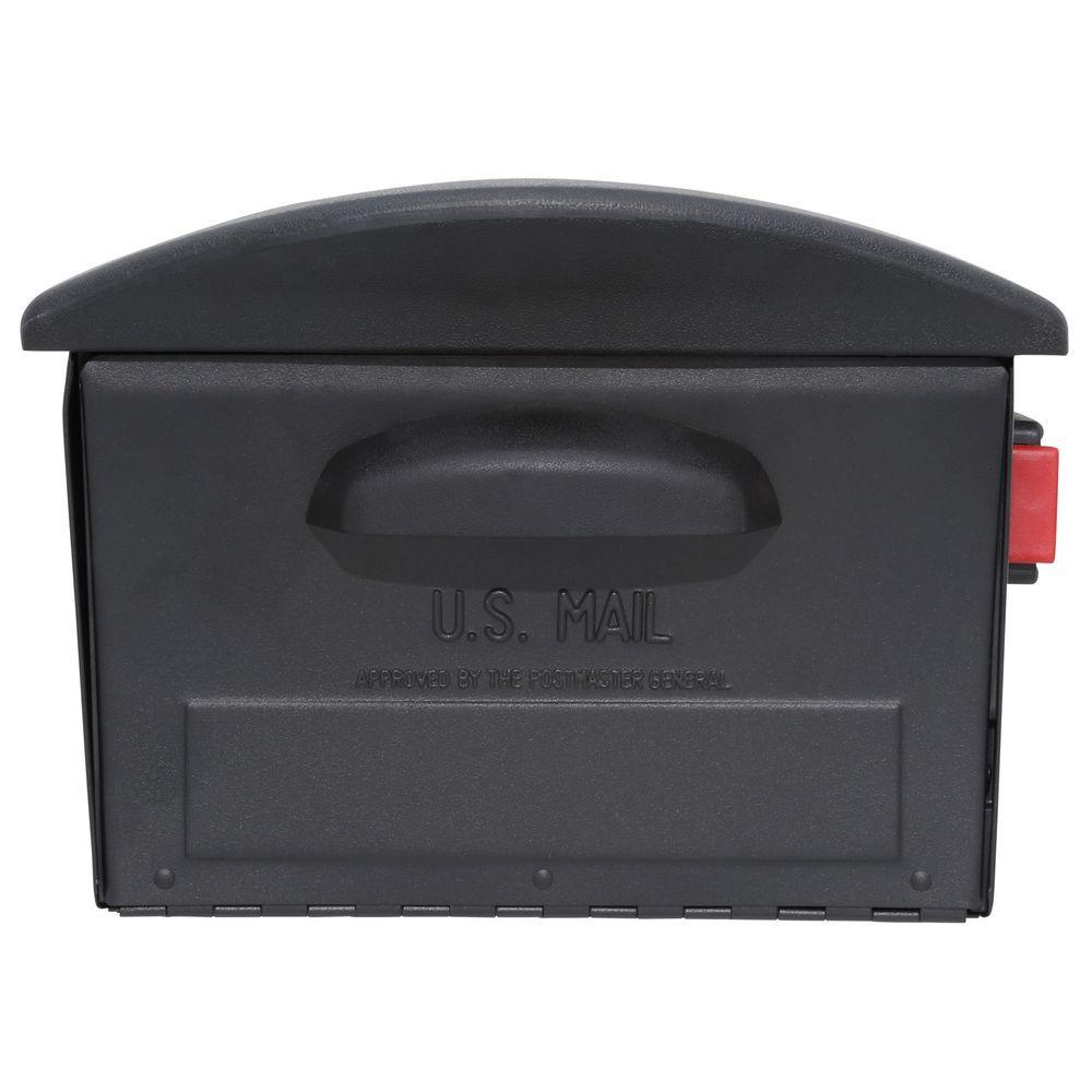 Mailsafe Large, Plastic, Locking, Post Mount Mailbox, Black - Super Arbor