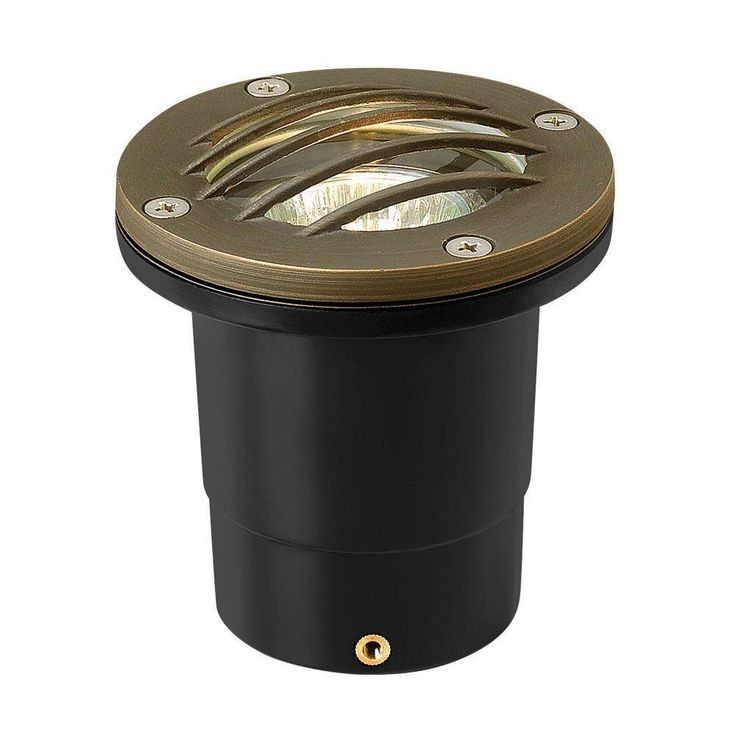 Low-Voltage 20-Watt Matte Bronze Hardy Island Grill Top Cast Brass Well Light