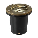 Low-Voltage 20-Watt Matte Bronze Hardy Island Grill Top Cast Brass Well Light