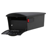 Mailsafe Large, Plastic, Locking, Post Mount Mailbox, Black - Super Arbor