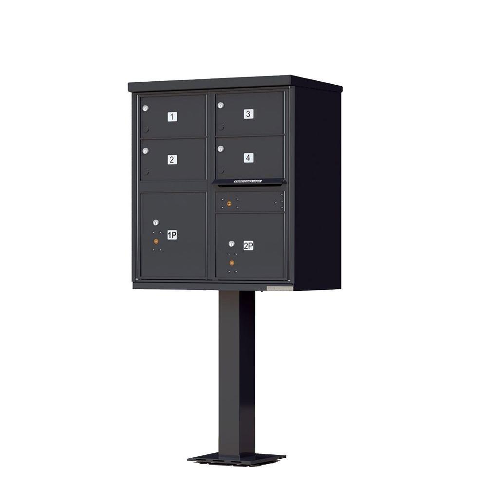 16-Mailboxes 1-Outgoing Mail Compartment 2-Parcel Lockers Pedestal Mount Cluster Box Unit - Super Arbor