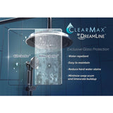 DreamLine Enigma-X 32 1/2 in. D x 48 3/8 in. W x 76 in. H Frameless Corner Sliding Shower Enclosure, Brushed Stainless Steel