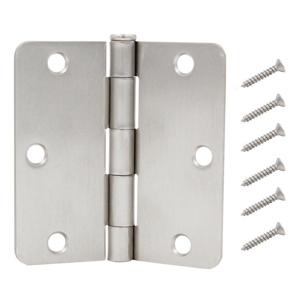 3-1/2 in. Chrome Square Corner Door Hinge - Super Arbor