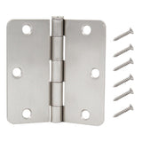 3-1/2 in. Chrome Square Corner Door Hinge - Super Arbor