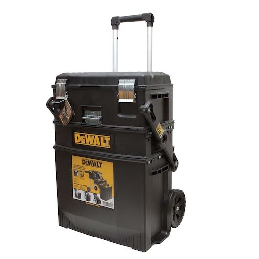 16 in. 4-in-1 Cantilever Tool Box Mobile Work Center with Removable Tray
