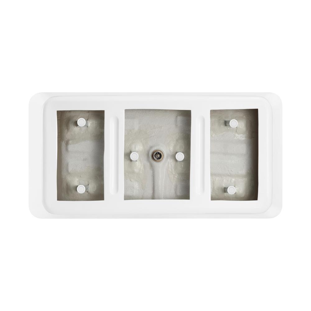 Draco 59 in. Acrylic Double Ended Flatbottom Non-Whirlpool Bathtub in White - Super Arbor