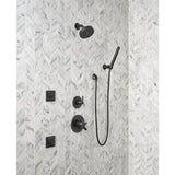 Grail 1-Spray 2 in. Single Wall Mount Handheld Shower Head in Matte Black - Super Arbor