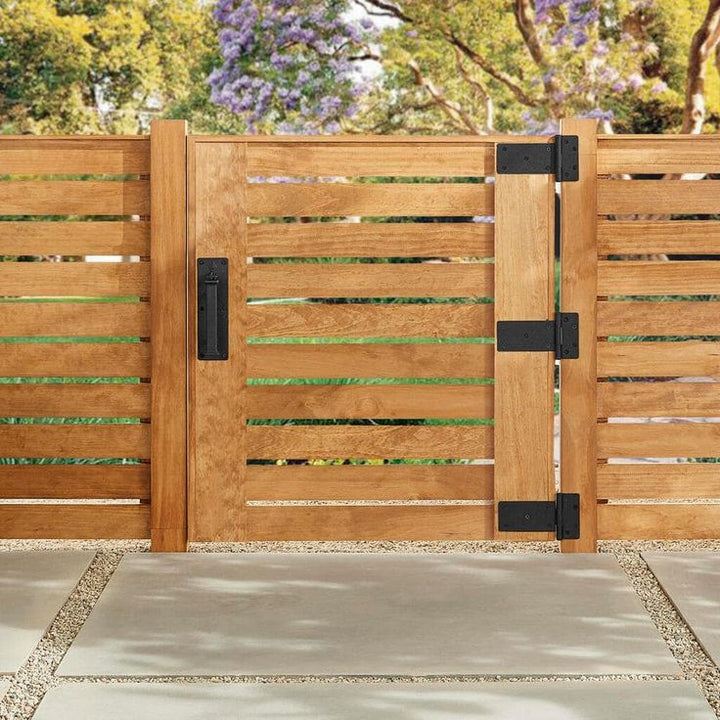 Everbilt 6 in. Black Heavy-Duty Gate Tee Hinge with Rust Defender