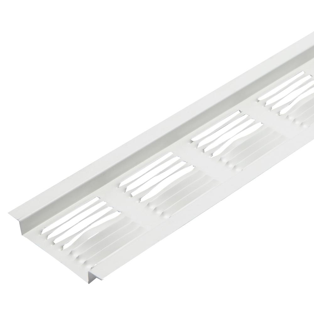 2.75 in. x 2.5 in. Rectangular White Wildlife Guard Aluminum Soffit Vent - Super Arbor