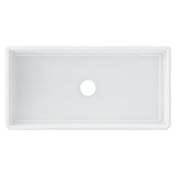 Farmhouse Apron Front Fireclay 36 in. x 18 in. x 10 in. Plain Single Bowl Kitchen Sink with Center Drain in White