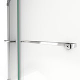 Essence 56 to 60 in. x 76 in. Semi-Frameless Sliding Shower Door in Brushed Nickel - Super Arbor