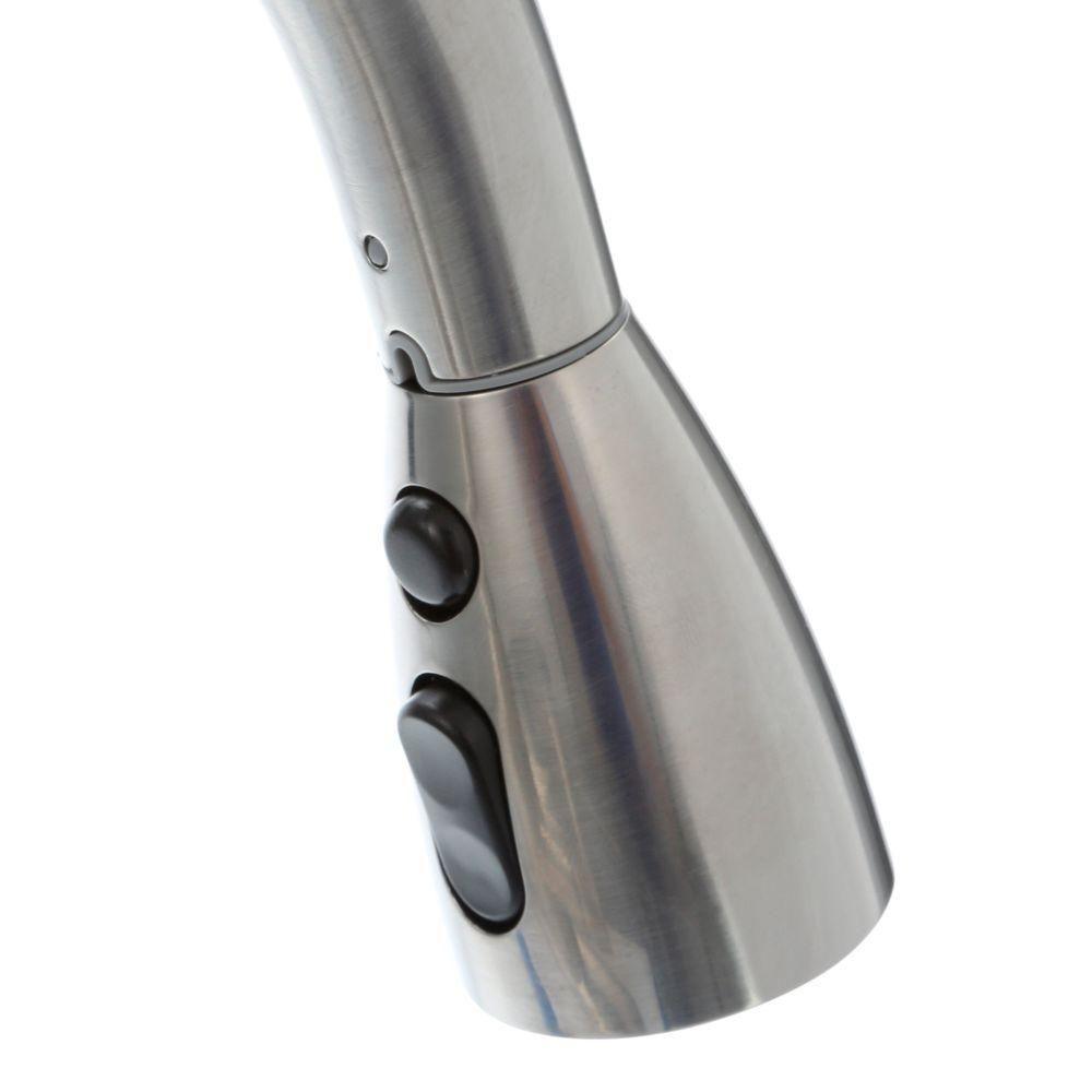 Fairbury Single-Handle Pull-Down Sprayer Kitchen Faucet in Stainless Steel - Super Arbor