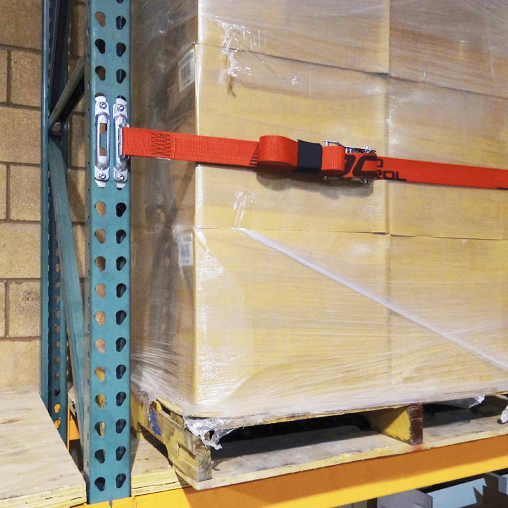 16 ft. x 2 in. Logistic Cam Buckle E-Strap with Hook and Loop Storage Fastener in Red - Super Arbor