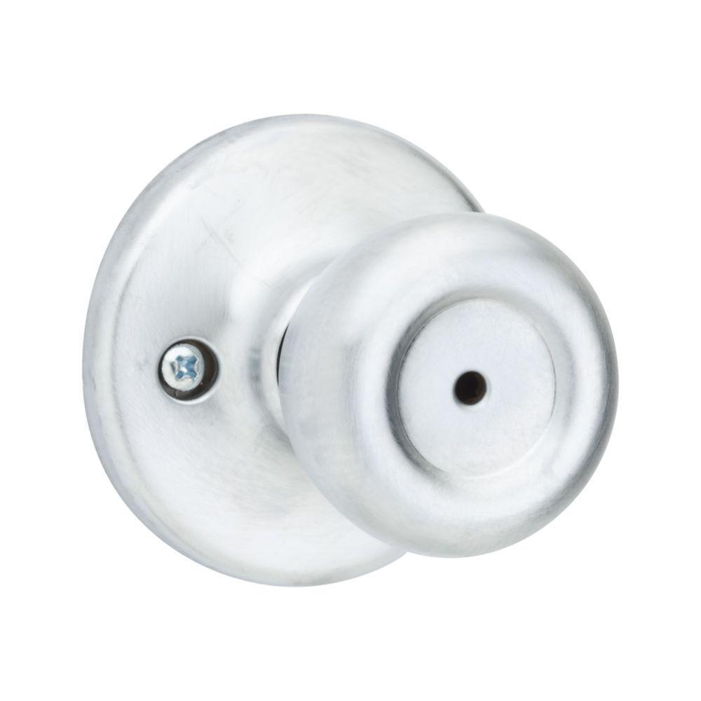 Tylo Satin Chrome Privacy Bed/Bath Door Knob - Super Arbor