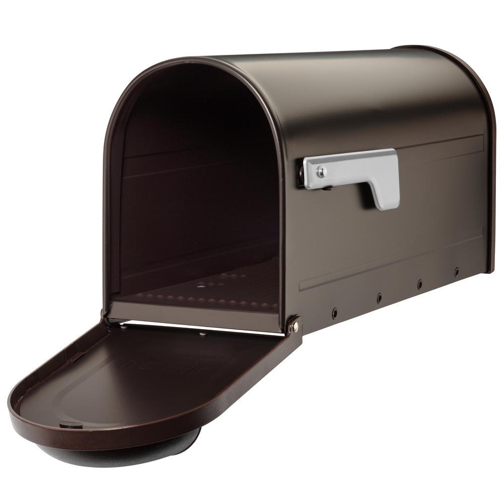 Winston Rubbed Bronze Post Mount Mailbox - Super Arbor