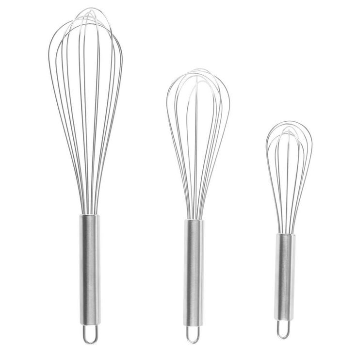 Stainless Steel Wire Whisk (Set of 3)