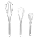 Stainless Steel Wire Whisk (Set of 3)