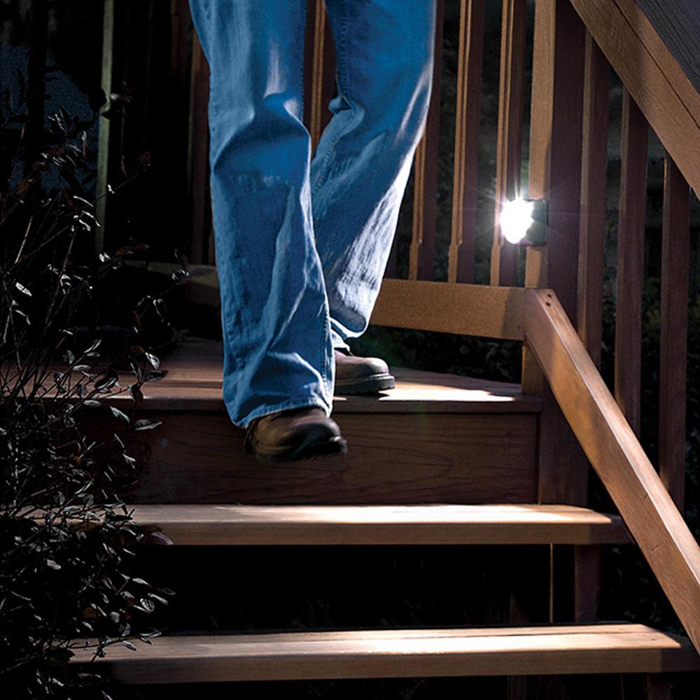 Outdoor 35 Lumen Battery Powered Motion Activated Integrated LED Step/Deck/Stair Light, Brown (2-Pack) - Super Arbor