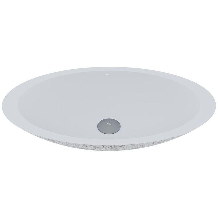 VIGO Wisteria Handmade Matte Stone Oval Vessel Bathroom Sink in Matte White