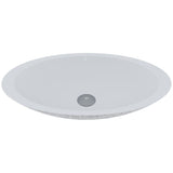 VIGO Wisteria Handmade Matte Stone Oval Vessel Bathroom Sink in Matte White