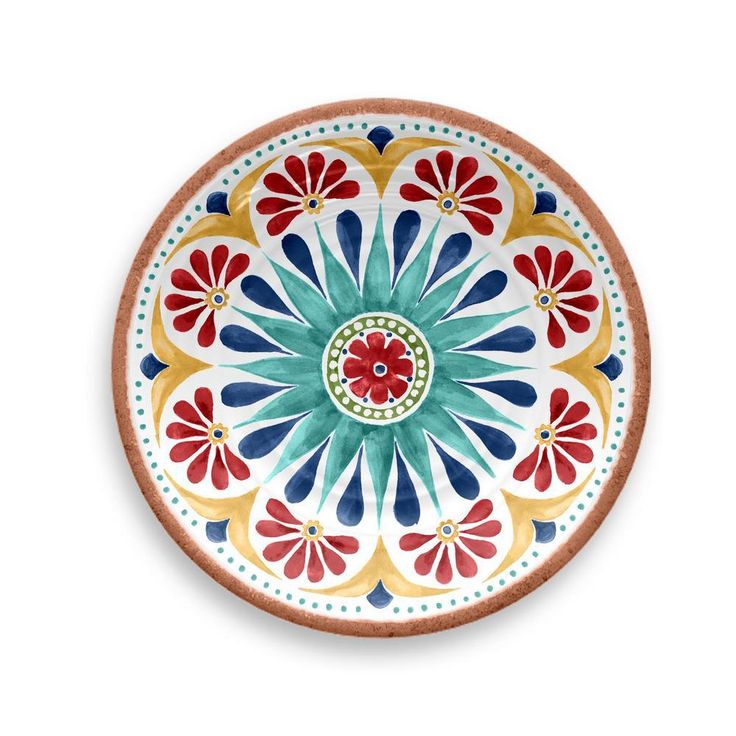 Rio Medallion Assorted Melamine Salad Plate (Set of 6)