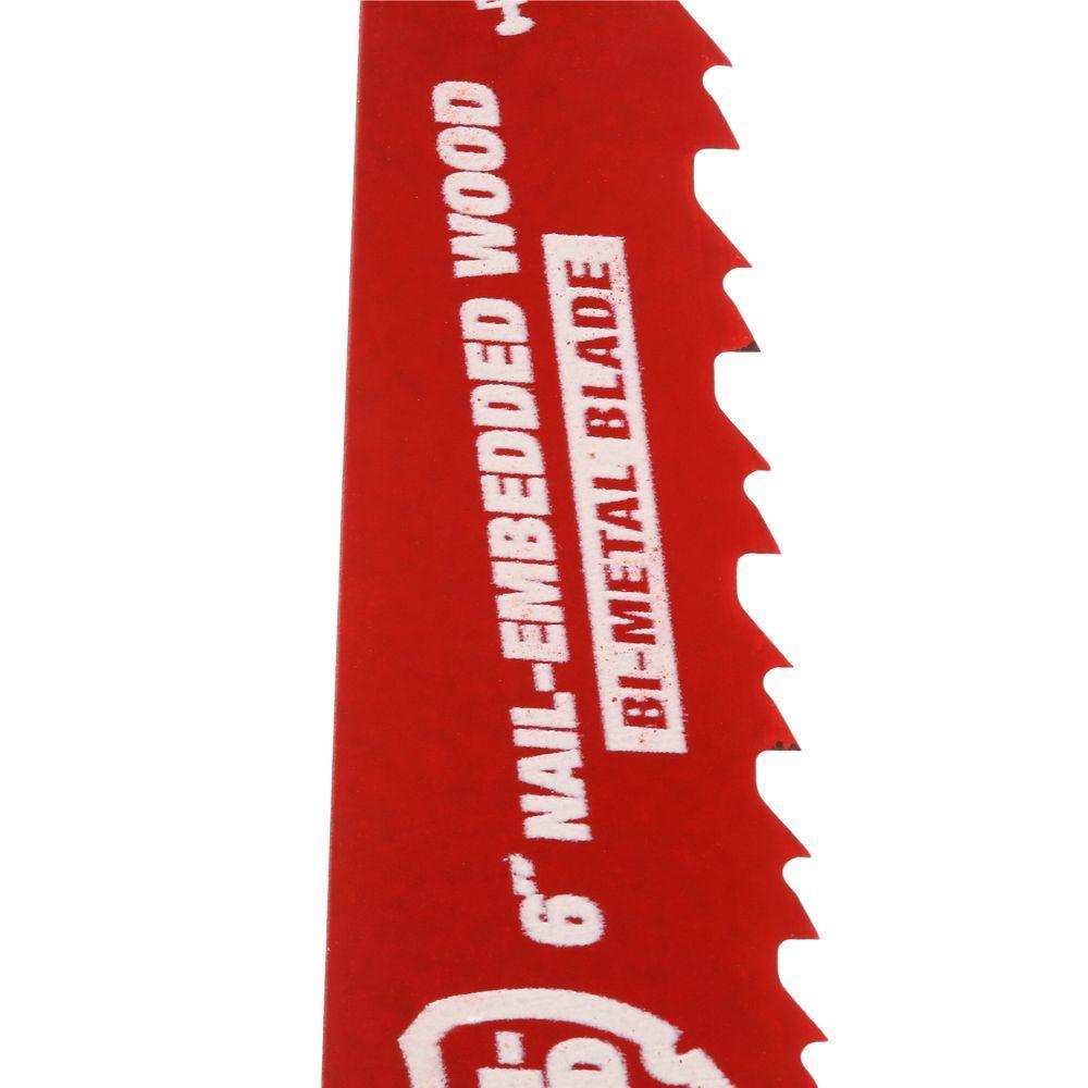 Nail-Embedded Wood and Metal Cutting Bi-Metal Reciprocating Saw Blade Set (6-Piece) - Super Arbor