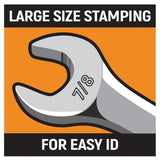 X-Large Ratcheting Combination Wrench Set with Roll (16-Piece) - Super Arbor