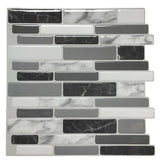 Art3d Marble Gray 12 in. x 12 in. Peel and Stick Wall Tile Backsplash (6-Pack)