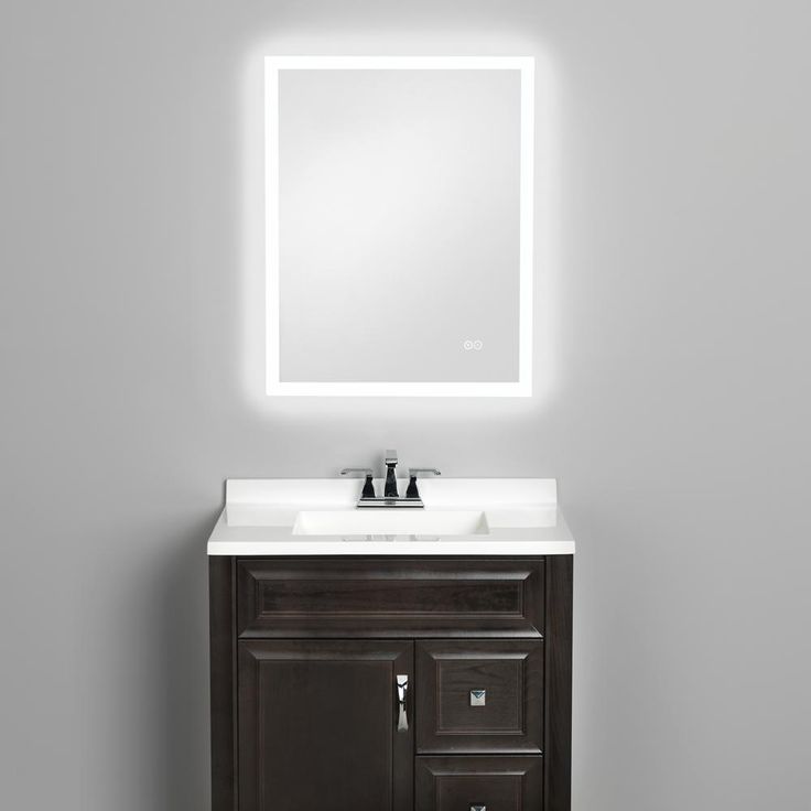 24 in. x 30 in. LED Wall Mirror with Bluetooth Speakers
