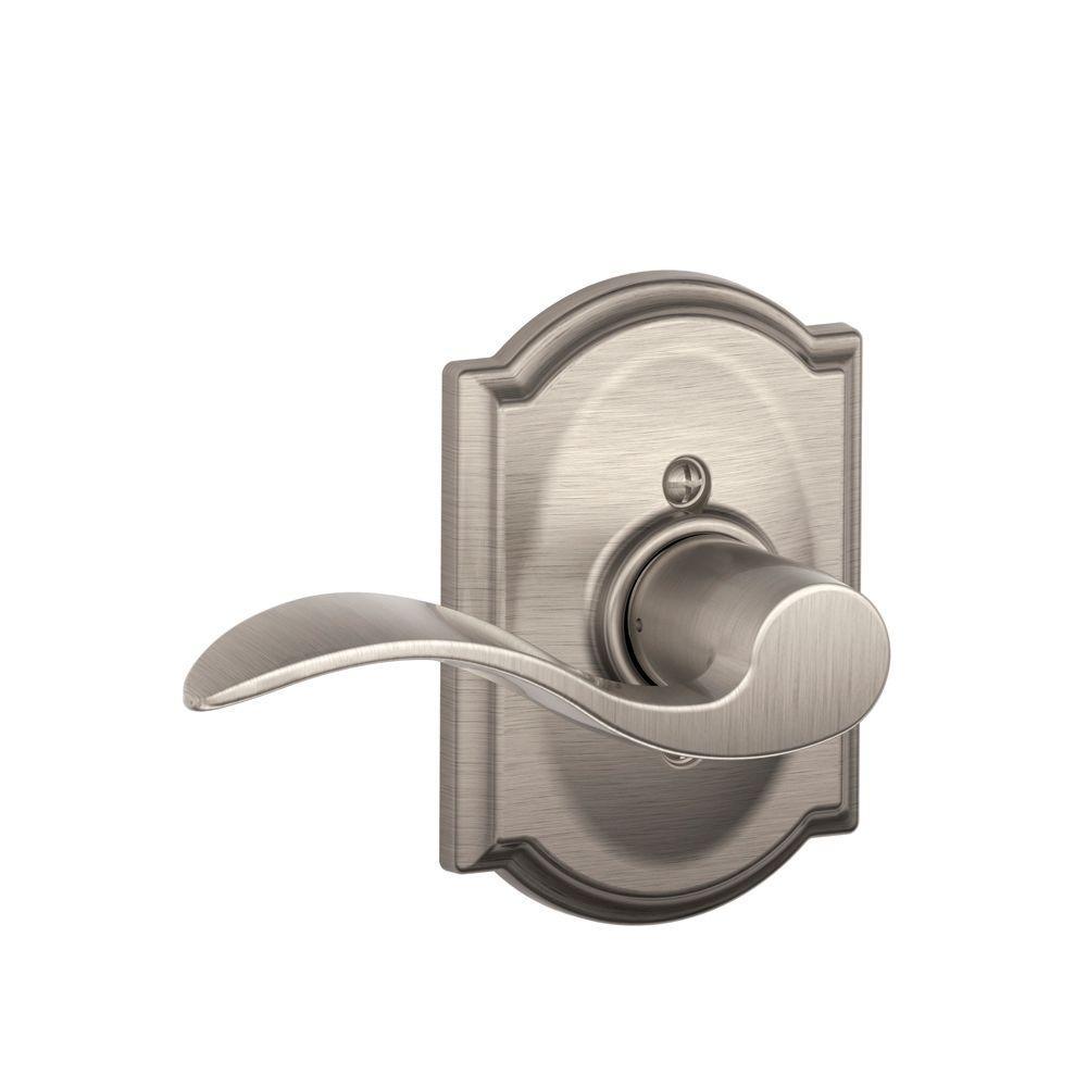 Accent Aged Bronze Left Handed Dummy Door Lever with Camelot Trim - Super Arbor