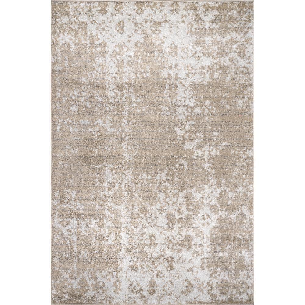 Deedra Misty Contemporary Gray 8 ft. x 10 ft. Area Rug - Super Arbor
