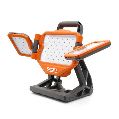 RIDGID 18-Volt Cordless Hybrid Folding Panel Light with 1.5 Ah Lithium-Ion Battery