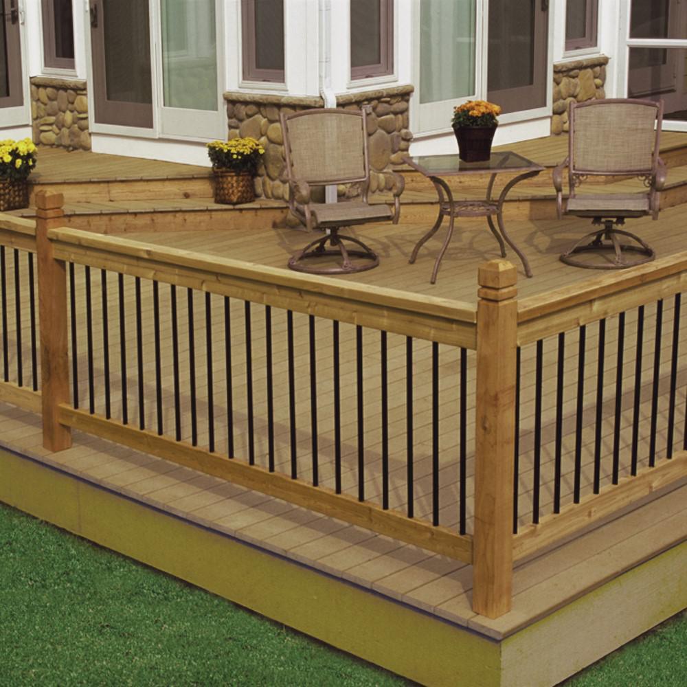 4 in. x 4 in. x 4-1/2 ft. Cedar Double V-Groove Deck Post - Super Arbor