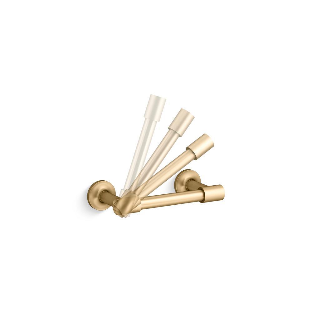 Purist Pivoting Toilet Tissue Holder in Brushed Gold - Super Arbor