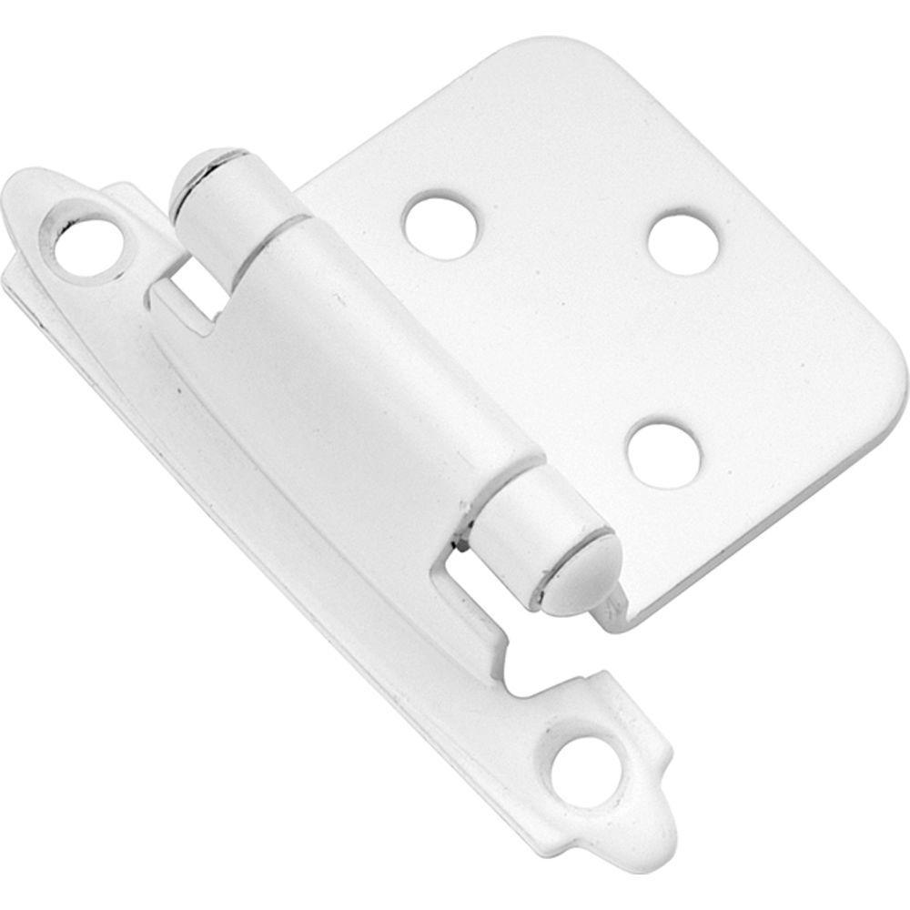 Surface Mount Black Self-Closing Overlay Hinge (2-Pack) - Super Arbor