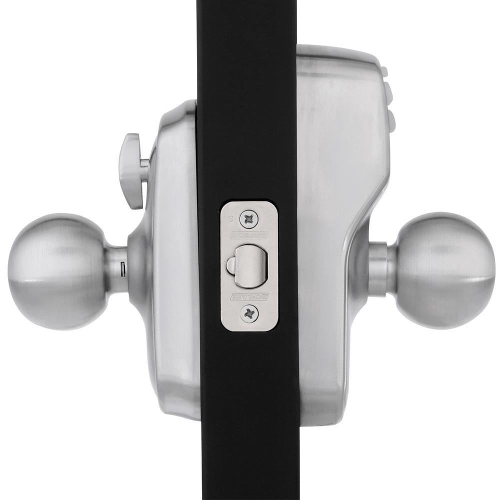 Plymouth Satin Chrome Commercial Electronic Door Lock with Orbit Door Knob - Super Arbor