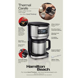 12-Cup Black Programmable Front-Fill Coffee Maker with Thermal Carafe