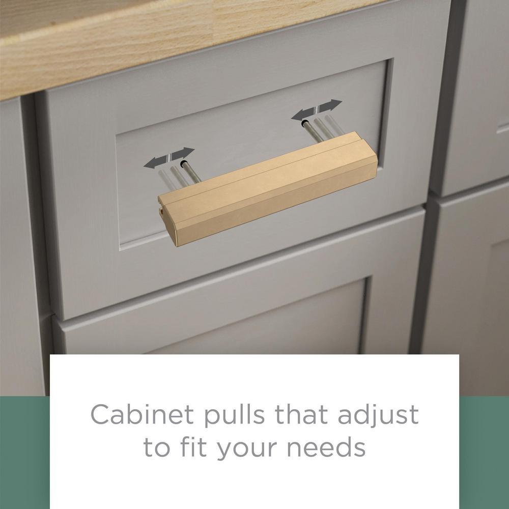 Inclination 1 in. to 4 in. (25 mm to 102 mm) Champagne Bronze Adjustable Drawer Pull - Super Arbor