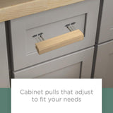 Inclination 1 in. to 4 in. (25 mm to 102 mm) Champagne Bronze Adjustable Drawer Pull - Super Arbor