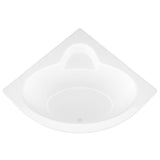 Jasper 5 ft. Acrylic Center Drain Corner Drop-in Non-Whirlpool Bathtub in White - Super Arbor
