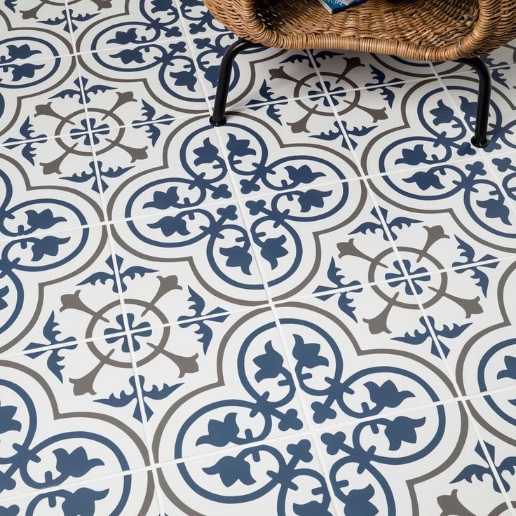Encaustic Zenzibar 8 in. x 8 in. Matte Porcelain Floor and Wall Tile (5.16 sq. ft./Case)