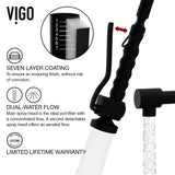 Zurich Single-Handle Pull-Down Sprayer Kitchen Faucet in Matte Black - Super Arbor