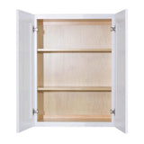 Lancaster Shaker Assembled 24x30x12 in. Wall Cabinet with 2 Doors 2-Shelves in White - Super Arbor