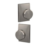 Custom Bowery Satin Nickel Century Trim Combined Interior Door Knob - Super Arbor