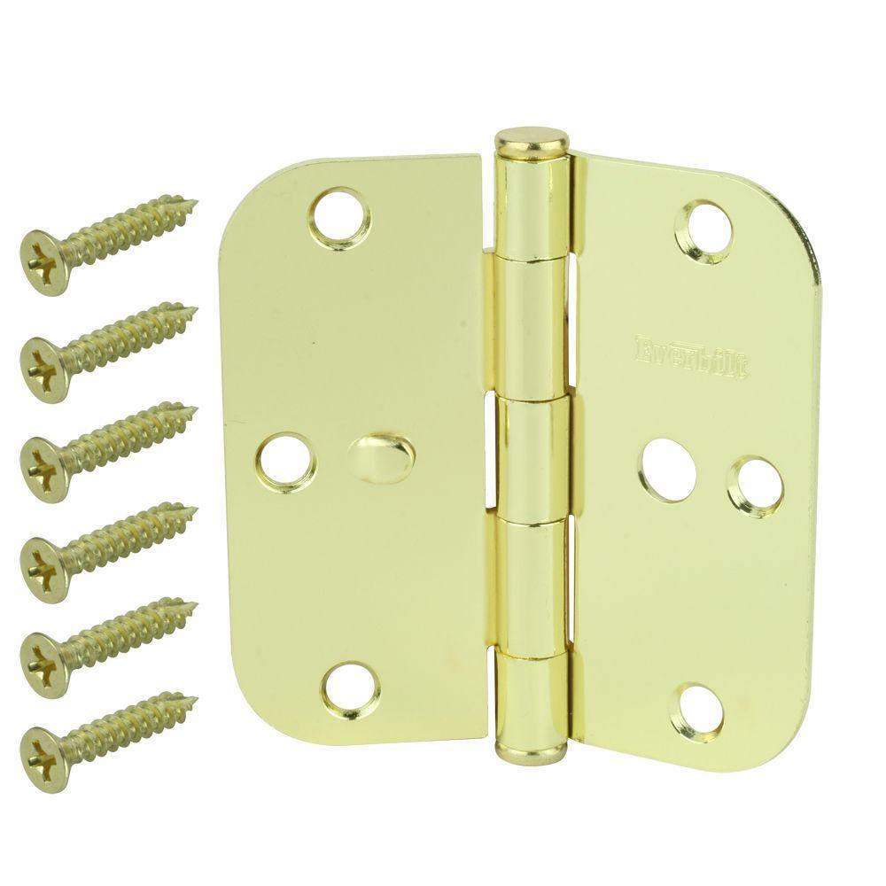 3-1/2 in. Chrome Square Corner Door Hinge - Super Arbor