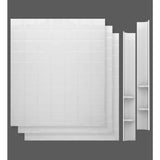 5 ft. Walk-in Non-Whirlpool Bathtub with 6 in. Tile Easy Up Adhesive Wall Surround in White - Super Arbor