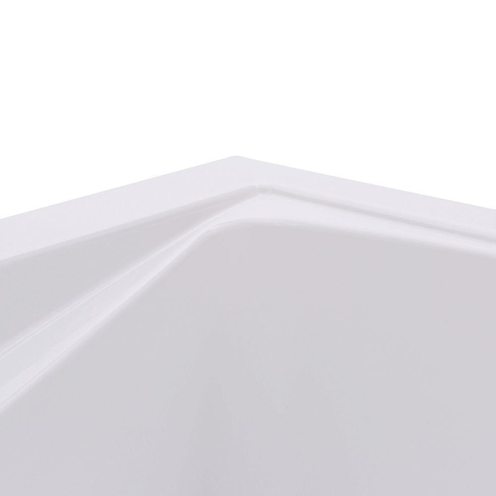 Green Tea 5 ft. x 42 in. Reversible Drain Soaking Bathtub in White - Super Arbor